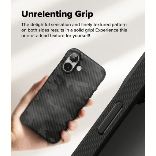 Ringke รุ่น Onyx Design - เคส iPhone 16 - ลาย Camo Black - Image 6