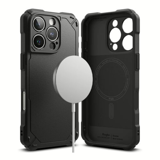 Ringke รุ่น Rugged Gear Magnetic - เคส iPhone 16 Pro Max - สี Black
