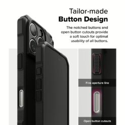 Ringke รุ่น Rugged Gear Magnetic - เคส iPhone 16 Pro Max - สี Black