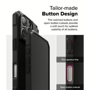 Ringke รุ่น Rugged Gear Magnetic - เคส iPhone 16 Pro Max - สี Black