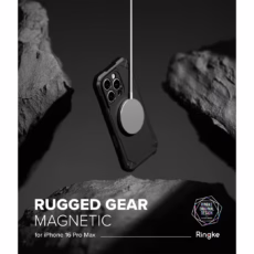 Ringke รุ่น Rugged Gear Magnetic - เคส iPhone 16 Pro Max - สี Black