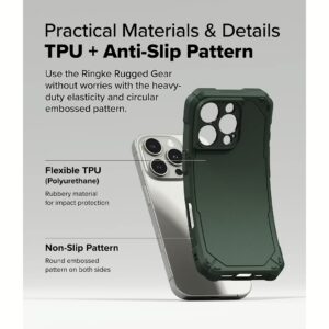 Ringke รุ่น Rugged Gear Magnetic - เคส iPhone 16 Pro Max - สี Dark Green 26 Ringke รุ่น Rugged Gear Magnetic - เคส iPhone 16 Pro Max - สี Dark Green
