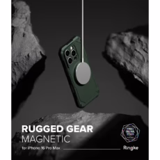 Ringke รุ่น Rugged Gear Magnetic - เคส iPhone 16 Pro Max - สี Dark Green