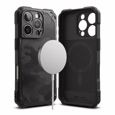 Ringke รุ่น Rugged Gear Magnetic - เคส iPhone 16 Pro Max - สี Camo Black