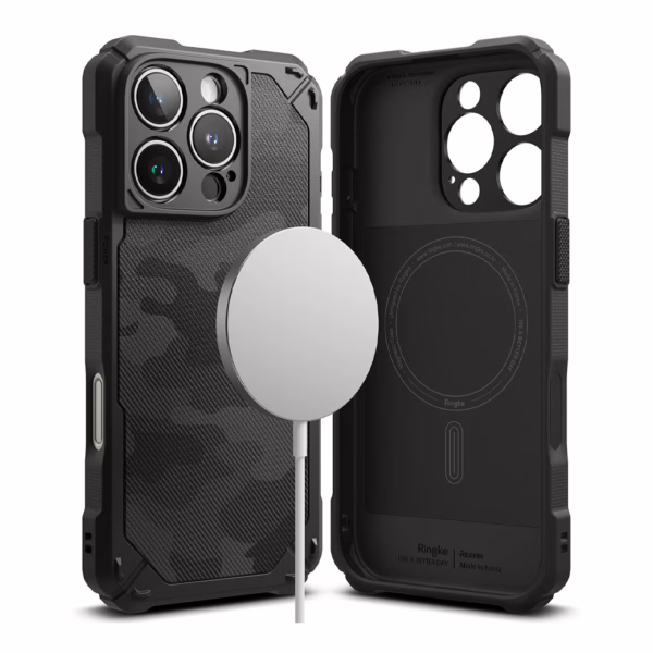 Ringke รุ่น Rugged Gear Magnetic - เคส iPhone 16 Pro Max - สี Camo Black
