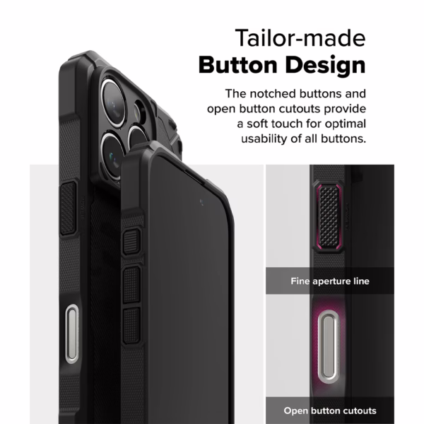 Ringke รุ่น Rugged Gear Magnetic - เคส iPhone 16 Pro Max - สี Camo Black