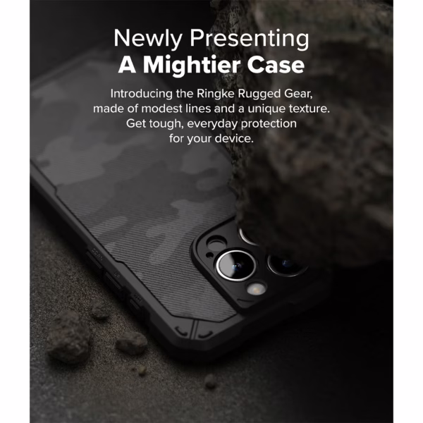 Ringke รุ่น Rugged Gear Magnetic - เคส iPhone 16 Pro Max - สี Camo Black