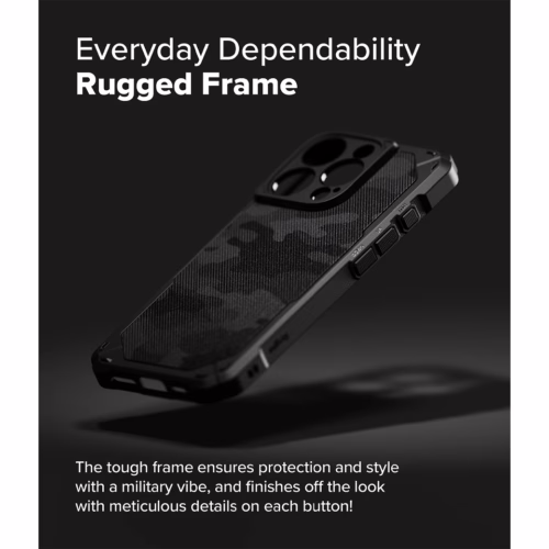 Ringke รุ่น Rugged Gear Magnetic - เคส iPhone 16 Pro Max - สี Camo Black