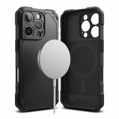 Ringke รุ่น Rugged Gear Magnetic - เคส iPhone 16 Pro - สี Black