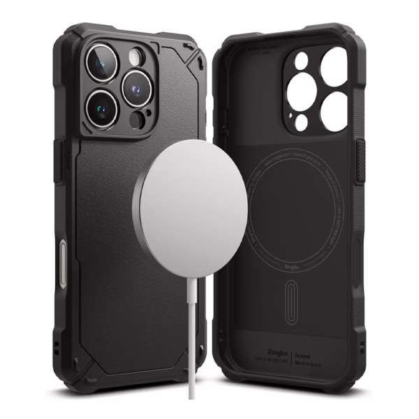 Ringke รุ่น Rugged Gear Magnetic - เคส iPhone 16 Pro - สี Black