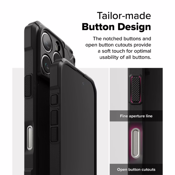 Ringke รุ่น Rugged Gear Magnetic - เคส iPhone 16 Pro - สี Black
