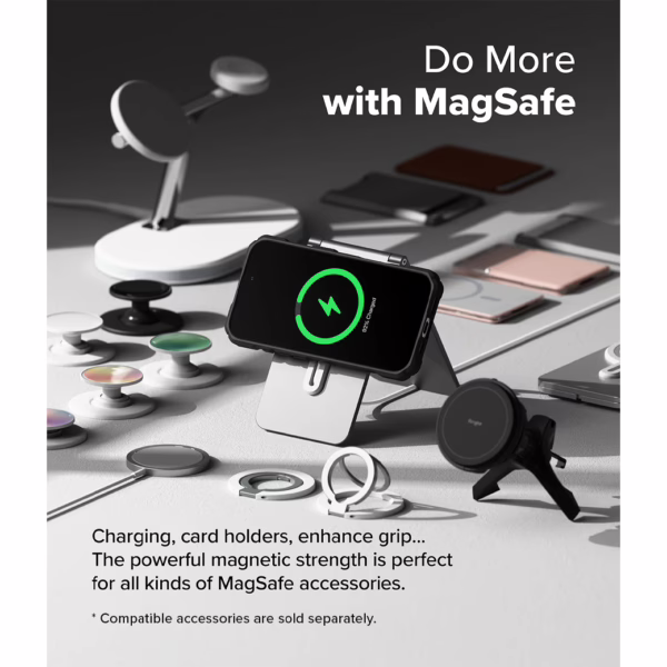 Ringke รุ่น Rugged Gear Magnetic - เคส iPhone 16 Pro - สี Black