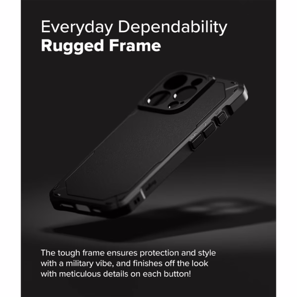 Ringke รุ่น Rugged Gear Magnetic - เคส iPhone 16 Pro - สี Black