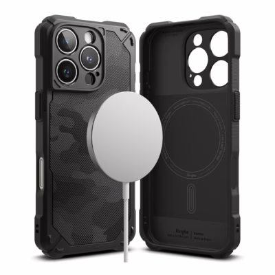 Ringke รุ่น Rugged Gear Magnetic - เคส iPhone 16 Pro - สี Camo Black
