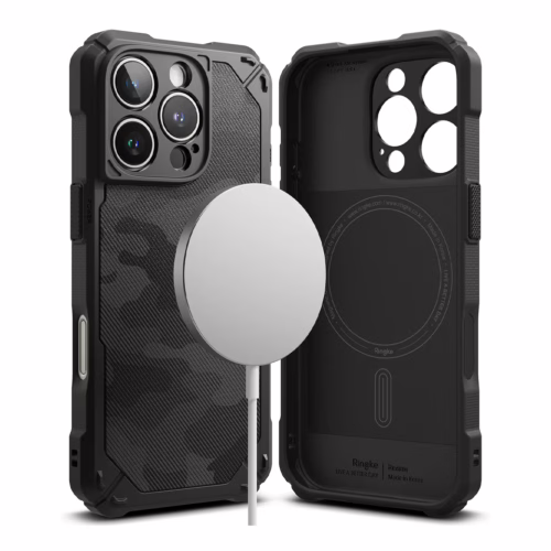 Ringke รุ่น Rugged Gear Magnetic - เคส iPhone 16 Pro - สี Camo Black