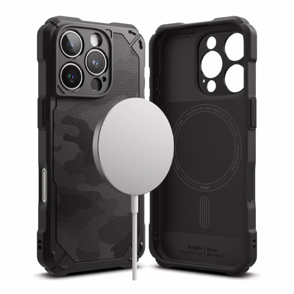 Ringke รุ่น Rugged Gear Magnetic - เคส iPhone 16 Pro - สี Camo Black