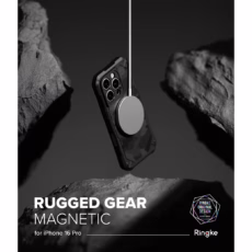 Ringke รุ่น Rugged Gear Magnetic - เคส iPhone 16 Pro - สี Camo Black