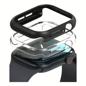 Ringke รุ่น Slim - เคส Apple Watch 10 (42mm) - สี Clear (1P) + สี Matte Black (1P) (แพ็ค 2 ชิ้น)
