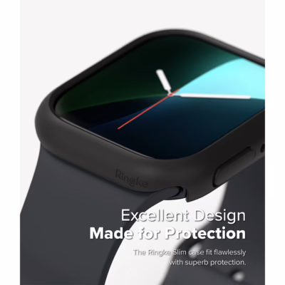 Ringke รุ่น Slim - เคส Apple Watch 10 (42mm) - สี Clear (1P) + สี Matte Black (1P) (แพ็ค 2 ชิ้น)