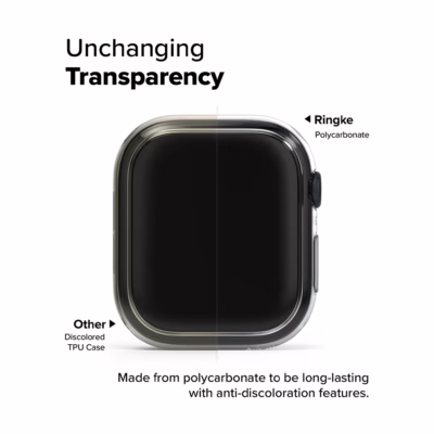 Ringke รุ่น Slim - เคส Apple Watch 10 (42mm) - สี Clear (1P) + สี Matte Black (1P) (แพ็ค 2 ชิ้น)