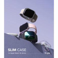 Ringke รุ่น Slim - เคส Apple Watch 10 (42mm) - สี Clear (1P) + สี Dark Gray (1P) (แพ็ค 2 ชิ้น) - Image 2