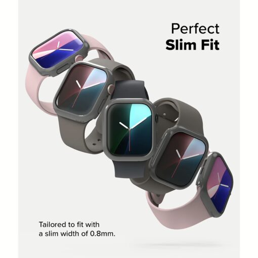 Ringke รุ่น Slim - เคส Apple Watch 10 (42mm) - สี Clear (1P) + สี Dark Gray (1P) (แพ็ค 2 ชิ้น) - Image 4