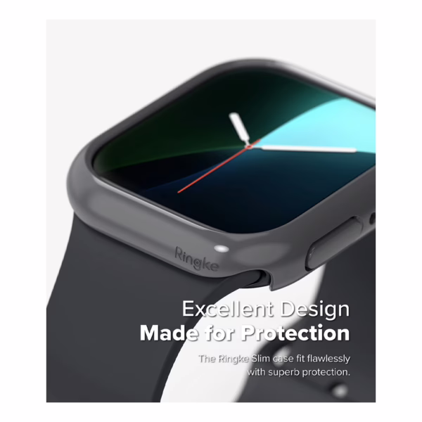Ringke รุ่น Slim - เคส Apple Watch 10 (42mm) - สี Clear (1P) + สี Dark Gray (1P) (แพ็ค 2 ชิ้น)