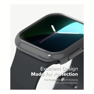 Ringke รุ่น Slim - เคส Apple Watch 10 (42mm) - สี Clear (1P) + สี Dark Gray (1P) (แพ็ค 2 ชิ้น)