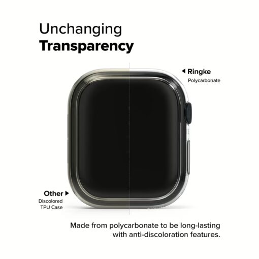 Ringke รุ่น Slim - เคส Apple Watch 10 (42mm) - สี Clear (1P) + สี Dark Gray (1P) (แพ็ค 2 ชิ้น) - Image 6