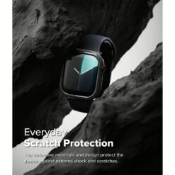 Ringke รุ่น Slim - เคส Apple Watch 10 (42mm) - สี Clear (1P) + สี Dark Gray (1P) (แพ็ค 2 ชิ้น)