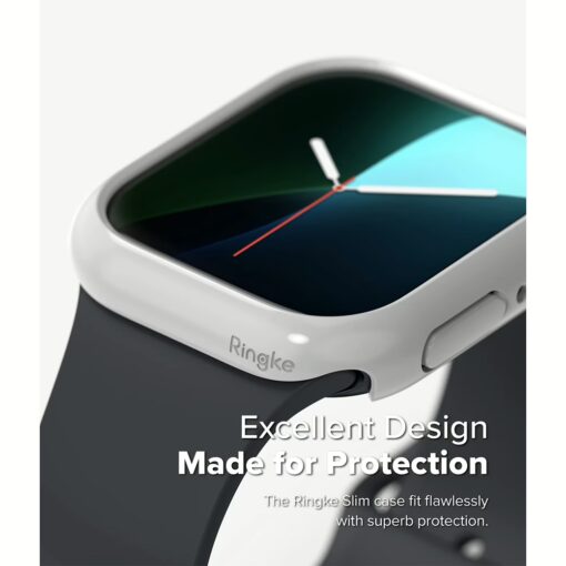 Ringke รุ่น Slim - เคส Apple Watch 10 (42mm) - สี Clear (1P) + สี Light Gray (1P) (แพ็ค 2 ชิ้น) - Image 5