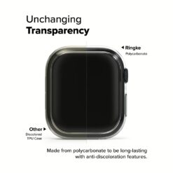 Ringke รุ่น Slim - เคส Apple Watch 10 (42mm) - สี Clear (1P) + สี Light Gray (1P) (แพ็ค 2 ชิ้น)