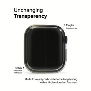 Ringke รุ่น Slim - เคส Apple Watch 10 (42mm) - สี Clear (1P) + สี Light Gray (1P) (แพ็ค 2 ชิ้น)