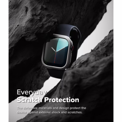 Ringke รุ่น Slim - เคส Apple Watch 10 (42mm) - สี Clear (1P) + สี Light Gray (1P) (แพ็ค 2 ชิ้น)