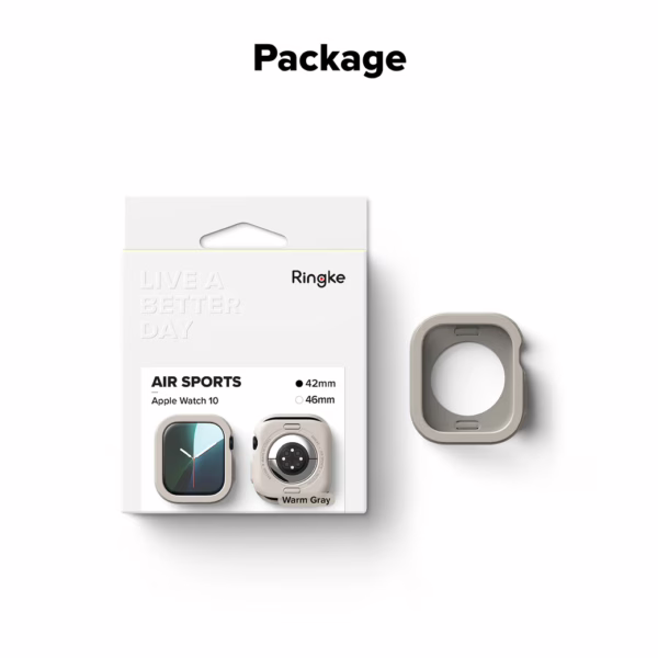 Ringke รุ่น Air Sports - เคส Apple Watch 10 (42mm) - สี Warm Gray