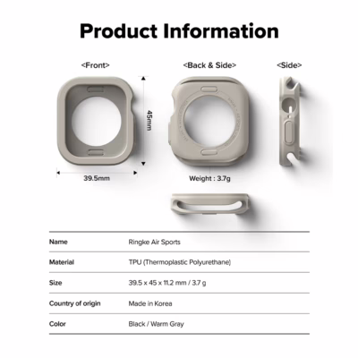 Ringke รุ่น Air Sports - เคส Apple Watch 10 (42mm) - สี Warm Gray
