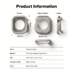 Ringke รุ่น Air Sports - เคส Apple Watch 10 (42mm) - สี Warm Gray