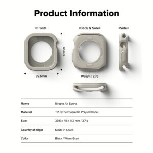 Ringke รุ่น Air Sports - เคส Apple Watch 10 (42mm) - สี Warm Gray 21 Ringke รุ่น Air Sports - เคส Apple Watch 10 (42mm) - สี Warm Gray