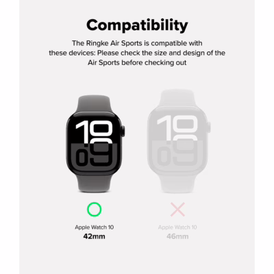 Ringke รุ่น Air Sports - เคส Apple Watch 10 (42mm) - สี Warm Gray