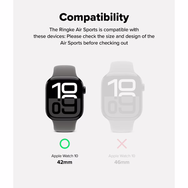 Ringke รุ่น Air Sports - เคส Apple Watch 10 (42mm) - สี Warm Gray
