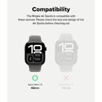 Ringke รุ่น Air Sports - เคส Apple Watch 10 (42mm) - สี Warm Gray