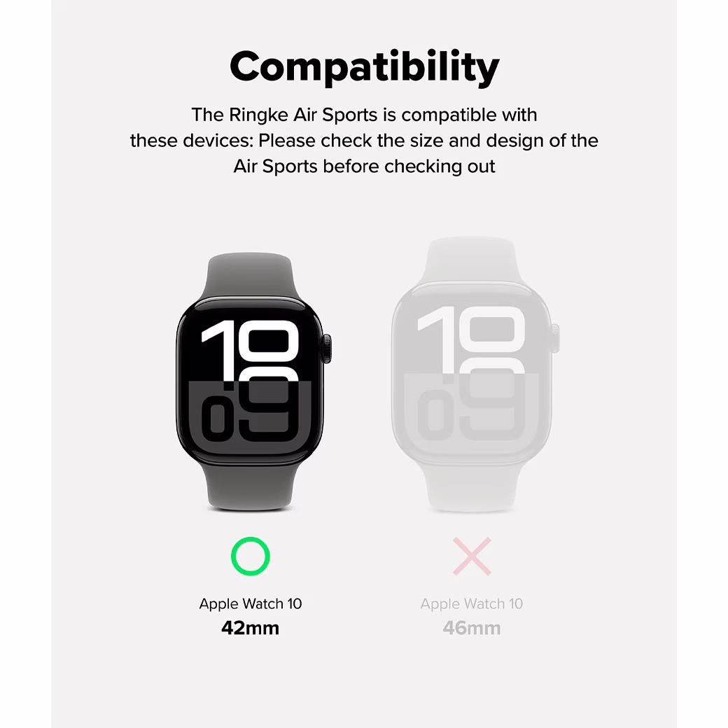 Ringke รุ่น Air Sports - เคส Apple Watch 10 (42mm) - สี Warm Gray