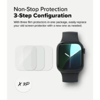 Ringke รุ่น Dual Easy - ฟิล์มกันรอย Apple Watch 10 (42mm) - แพ็ค 3 ชิ้น