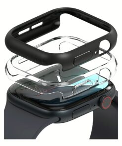 Ringke รุ่น Slim - เคส Apple Watch 10 (46mm) - สี Clear (1P) + สี Matte Black (1P) (แพ็ค 2 ชิ้น)