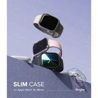 Ringke รุ่น Slim - เคส Apple Watch 10 (46mm) - สี Clear (1P) + สี Matte Black (1P) (แพ็ค 2 ชิ้น)