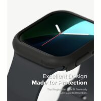 Ringke รุ่น Slim - เคส Apple Watch 10 (46mm) - สี Clear (1P) + สี Matte Black (1P) (แพ็ค 2 ชิ้น)