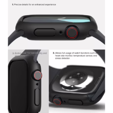 Ringke รุ่น Slim - เคส Apple Watch 10 (46mm) - สี Clear (1P) + สี Matte Black (1P) (แพ็ค 2 ชิ้น)