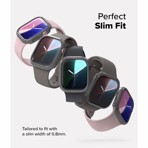 Ringke รุ่น Slim - เคส Apple Watch 10 (46mm) - สี Clear (1P) + สี Dark Gray (1P) (แพ็ค 2 ชิ้น)