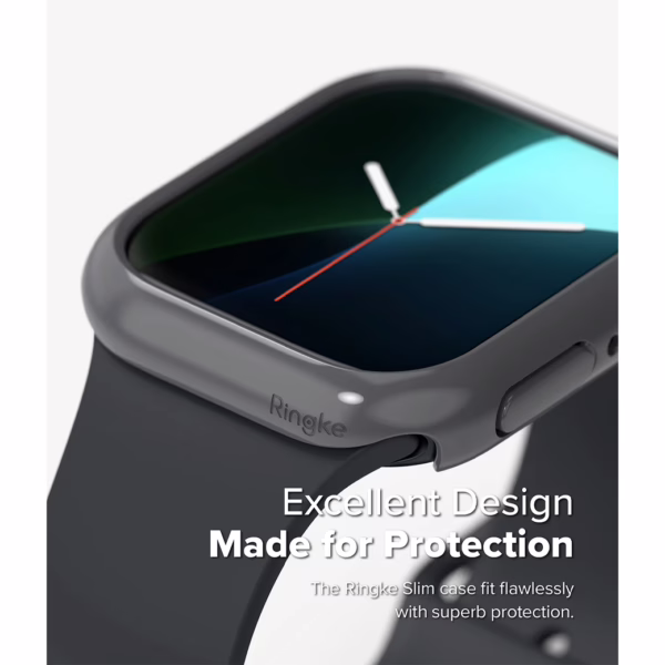 Ringke รุ่น Slim - เคส Apple Watch 10 (46mm) - สี Clear (1P) + สี Dark Gray (1P) (แพ็ค 2 ชิ้น)