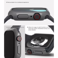 Ringke รุ่น Slim - เคส Apple Watch 10 (46mm) - สี Clear (1P) + สี Dark Gray (1P) (แพ็ค 2 ชิ้น)